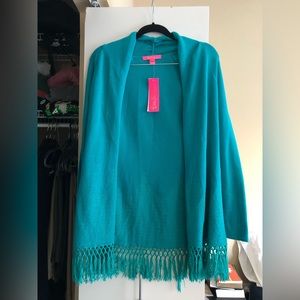 Blue-green Lilly Pulitzer Cardigan
